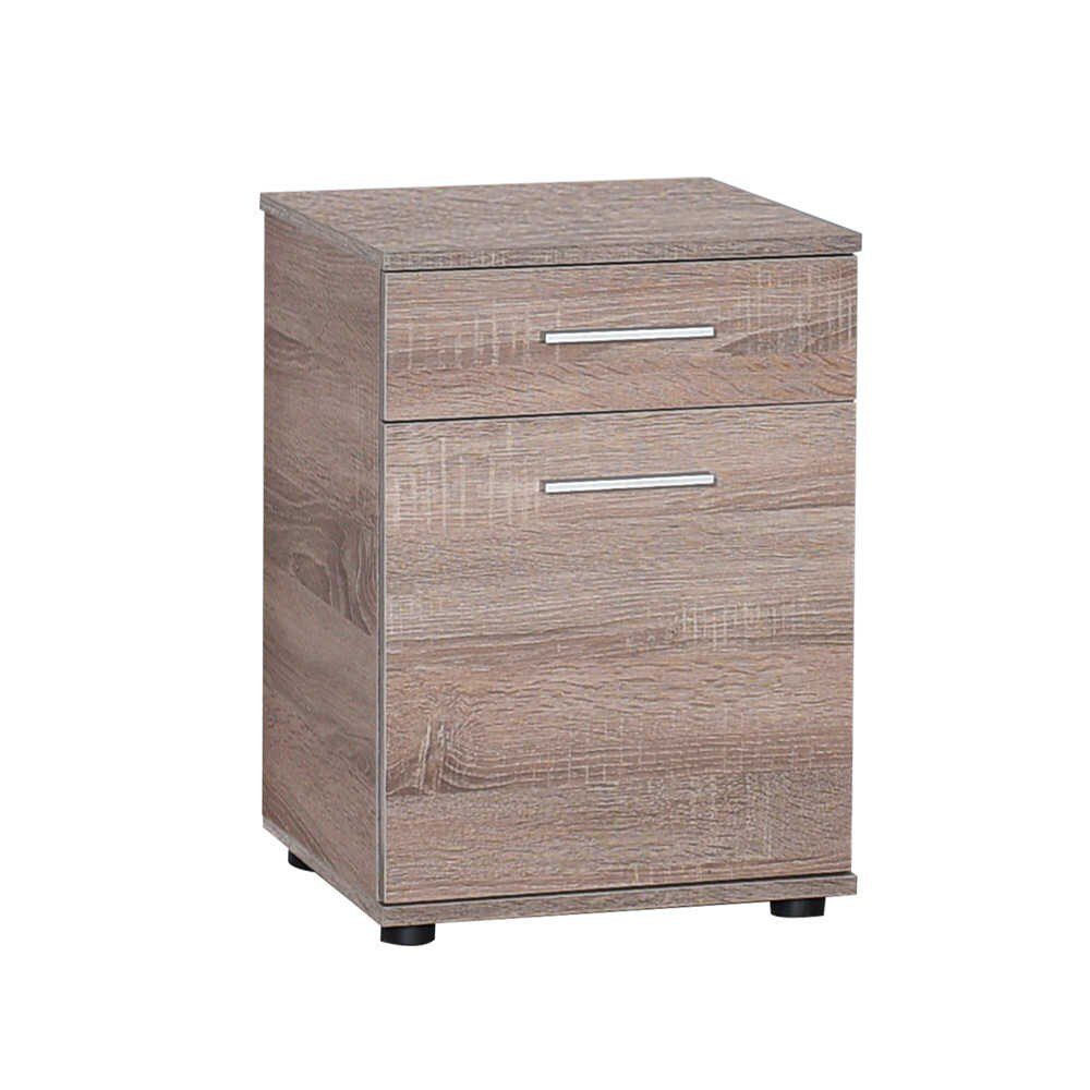Adore Modern Bedside Cabinet - Latte Oak - Furnished With Style